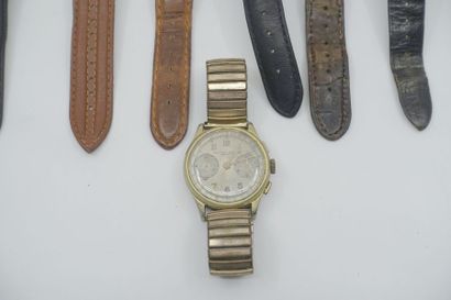 null Réunion de douze montres-bracelet en métal plaqué dont : Yema, Yves Meillon,...