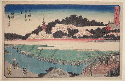 null Utagawa Hiroshige (1797-1858).
Oban yoko-e de la série " Edo Meisho" , Les vues...