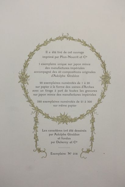 null VIRGILE. Les Églogues. Paris, Plon-Nourrit, 1906 ; grand in-4 en feuilles sous...