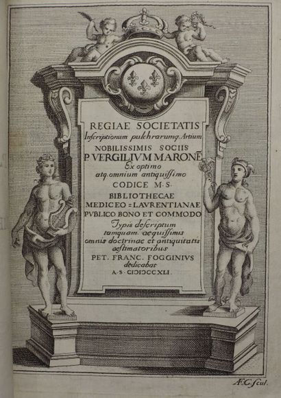 null VIRGILE. P. Vergili Maronis codex antiquissimus. Florence, Joseph Manniani,...
