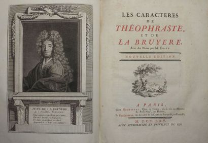 null LA BRUYÈRE Jean de. Les Caractères de Théophraste et de La Bruyère avec des...
