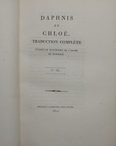 null LONGUS. Daphnis et Chloé. Traduction complète d'après le manuscrit de l'Ab[b]aye...