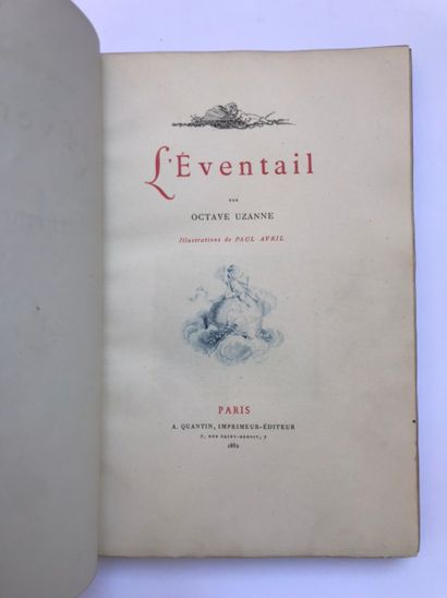 null UZANNE Octave. L'Éventail. Paris, A. Quantin, 1882 ; grand in-8, reliure de...