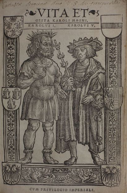 null EGINHARD. Vita et gesta Karoli Magni. Karolus I. Karolus V. Cologne, Johann...