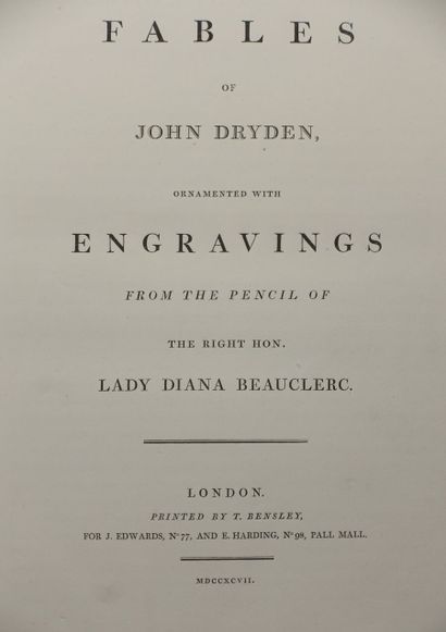 null DRYDEN John. The Fables, ornamented with engravings from the pencil of the Right...