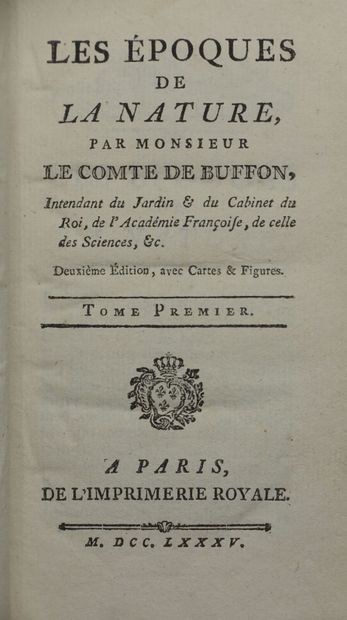null BUFFON Georges-Louis Leclerc de. Les Époques de la Nature. Paris, Imprimerie...