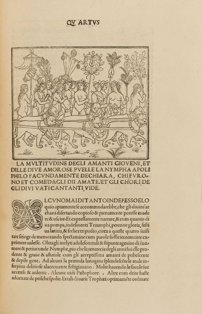  COLONNA Francesco. Hypnerotomachia Poliphili. Venise, Alde Manuce, décembre 1499...