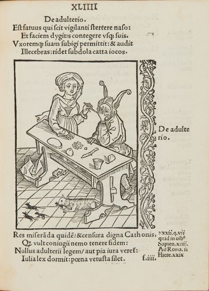 null BRANT Sébastien. Stultifera navis. Bâle, Johann Bergmann de Olpe, 1er mars 1497;...