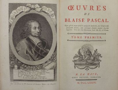 null PASCAL Blaise. OEuvres de Blaise Pascal. La Haye, Detune, (Paris, Nyon), 1779...
