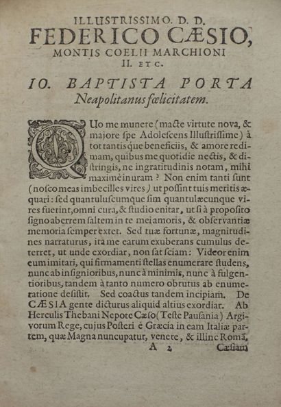 null PORTA Giovanni Battista della. De distillationibus libri IX. Strasbourg, Lazare...