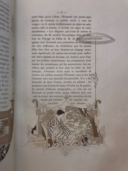 null UZANNE Octave. L'Éventail. Paris, A. Quantin, 1882 ; grand in-8, reliure de...