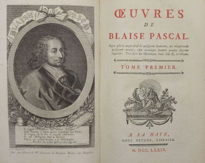 null PASCAL Blaise. OEuvres de Blaise Pascal. La Haye, Detune, (Paris, Nyon), 1779...