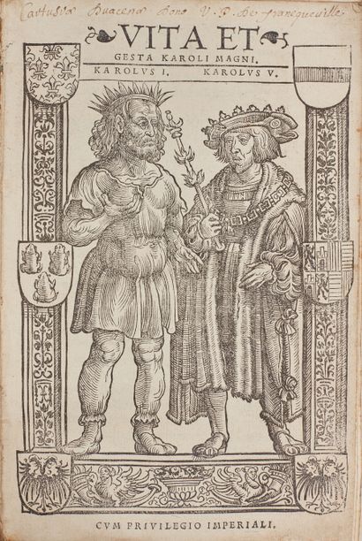 null EGINHARD. Vita et gesta Karoli Magni. Karolus I. Karolus V. Cologne, Johann...