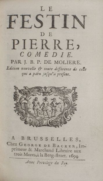 null MOLIÈRE. Le Festin de Pierre, comédie de J. B. P. de Molière. Édition nouvelle...