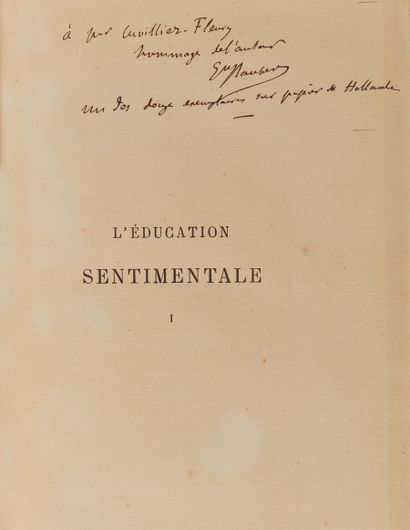 null FLAUBERT Gustave. Sentimental Education. Histoire d'un jeune homme. Paris, Michel...