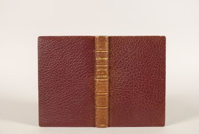 null FLAUBERT Gustave. Same work as above, ebony morocco, spine ribbed, yellow covers...