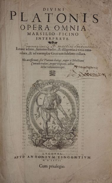 null PLATON. Opera omnia Marsilio Ficino interprete. Lyon, Antoine Vincent, 1567...