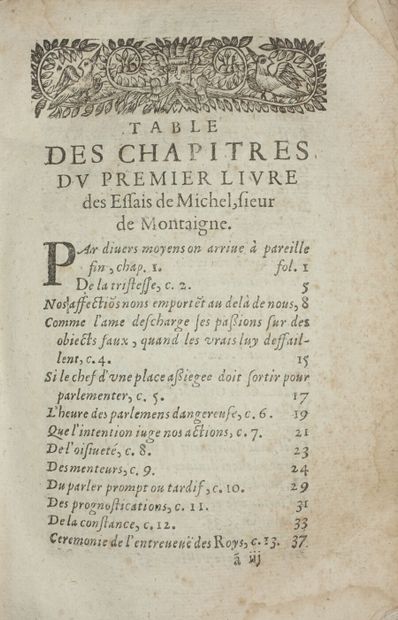 null MONTAIGNE Michel de. Les Essais. Paris, Michel Blageart, 1649 ; fort vol. in-8,...