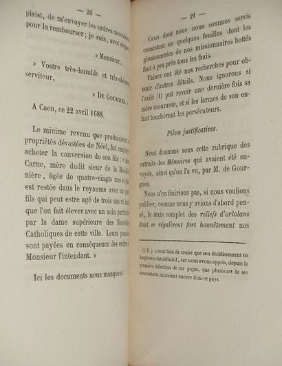 null LACOUR Louis. La carte à payer d'une dragonnade normande en 1685. Paris, Poulet-Malassis...