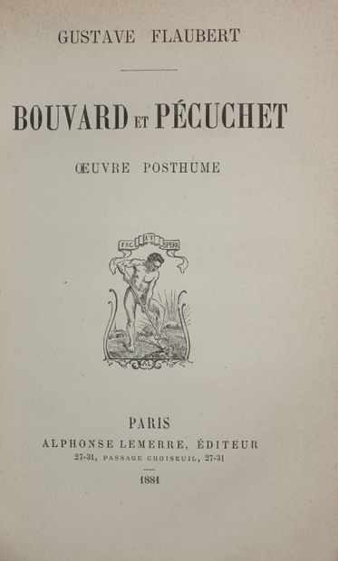 null FLAUBERT Gustave. Same work as above, ebony morocco, spine ribbed, yellow covers...