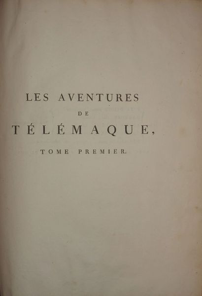 null FÉNELON François de Salignac de La Mothe-. Les Aventures de Télémaque, Paris,...