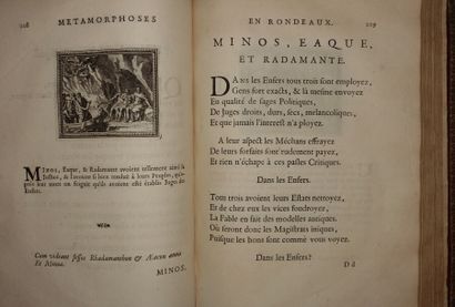 null OVIDE. Métamorphoses en rondeaux imprimez et enrichis de figures par ordre de...