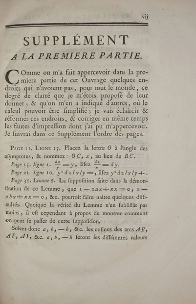 null BOUGAINVILLE Louis-Antoine de. Traité du calcul intégral, pour servir de suite...