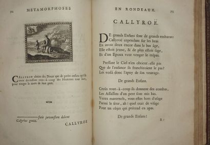 null OVIDE. Métamorphoses en rondeaux imprimez et enrichis de figures par ordre de...