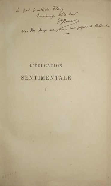 null FLAUBERT Gustave. Sentimental Education. Histoire d'un jeune homme. Paris, Michel...