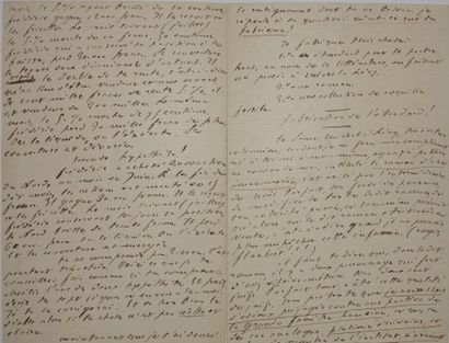  FEYDEAU Ernest. Autograph letter signed to Gustave Flaubert. Trouville, September...