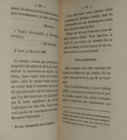 null LACOUR Louis. La carte à payer d'une dragonnade normande en 1685. Paris, Poulet-Malassis...