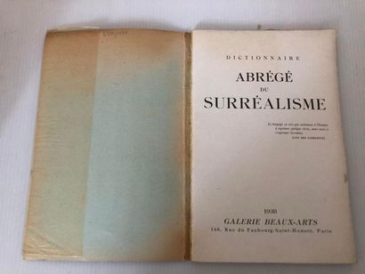 null " Dictionnaire abrégé du Surréalisme " par la galerie des Beaux-Arts, 1938,...