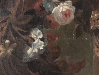 null Late 19th century school.
Still life with flowers.
Oil on canvas.
Top. 72 cm...