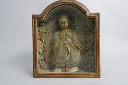null The Wax Child Jesus.
Late 18th century.
Top. : 30 cm.