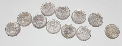 null Lot of coins (about 467) of 5 silver francs.
Gross weight: 5.7 kg.
