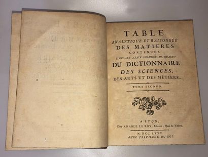 null Diderot et d'Alembert. 
Encyclopédie ou Dictionnaire Raisonné des Sciences,...