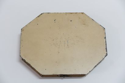 null Octagonal box made of painted sheet metal showing an urn in a frame.
(Small...