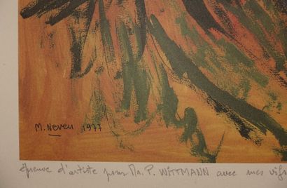 null Roger BEZOMBES (1913-1994).
Lithographie, signée en bas à droite, tirée sur...