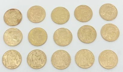 null Vingt-cinq pièces de 20 Francs français en or.


Frais acheteur réduits à 8.5%...