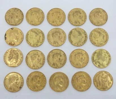 null Vingt pièces de 20 Francs français en or.


Frais acheteur réduits à 8.5% HT...
