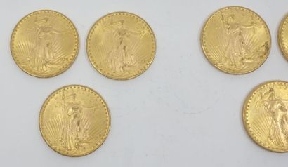 null Huit pièces de 20 Dollars U.S. (5 x 1926 ; 3 x 1928).


Frais acheteur réduits...