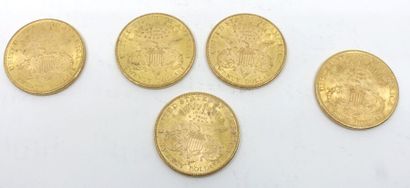 null Huit pièces de 20 Dollars U.S. (3 x 1895 ; 1896 ; 3 x 1898 ; 1899).


Frais...