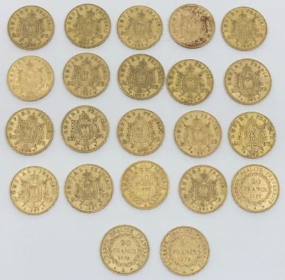 null Vingt-deux pièces de 20 Francs français en or.


Frais acheteur réduits à 8.5%...