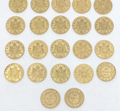 null Twenty-two pieces of 20 French Francs in gold.


Buyer's fees reduced to 8.5%...