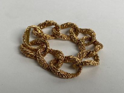null Bracelet articulé en or jaune 750 millièmes, les maillons de forme ovale entièrement...