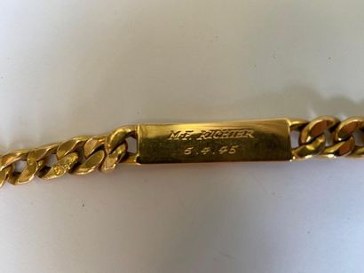 null Bracelet articulé en or jaune 750 millièmes, les maillons entrelacés retenant...