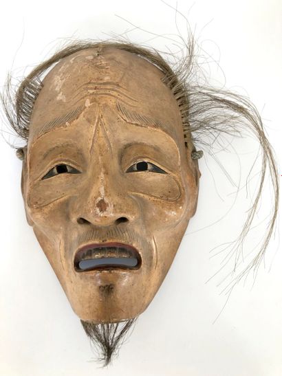 null JAPON - Fin Époque EDO (1603-1868).

Masque de Nô, du type Kôjo (vieillard)...