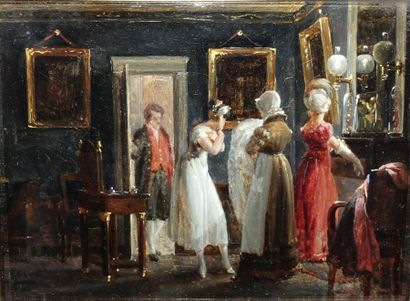 null Robert-Léopold LEPRINCE (1800-1847).

Dans la chambre, avant le bal.

Miniature...