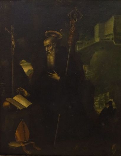 null Attribué à Jacopo LIGOZZI (1547-1627).

Saint Élie en prière.

Toile.

Cadre...