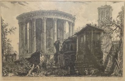 null Giambattista PIRANESI (1720-1778).

Veduta del Tempio della Sibilla in Tivoli....